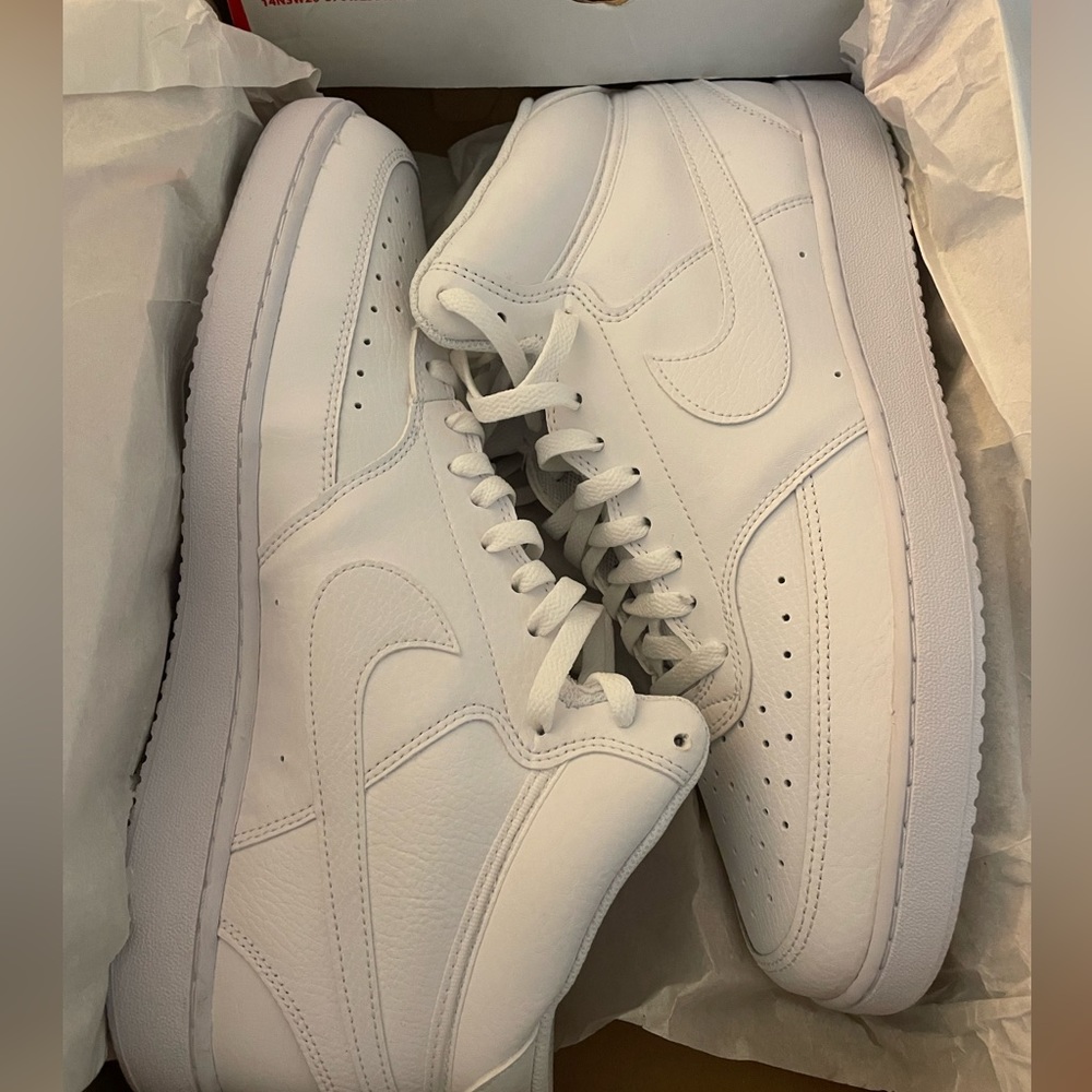 Nike court vision mid white Sz 13